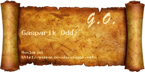 Gasparik Odó névjegykártya